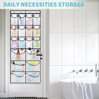 2 Packs Over the Door Shoe Organizer, 36 Large Mesh Pockets Hanging Shoe Boots Rack Holder, Closet Hanging Organizers for Storage Sneakers High Heeled Shoes Slippers (White) - size: 36 Pockets
