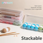 6 Pack Large Plastic Hobby Art Craft Organizer,Clear Plastic Storage Containers with Latching Lid, for Pencil Box, Lego, Crayon - size: Large - 6 Pack