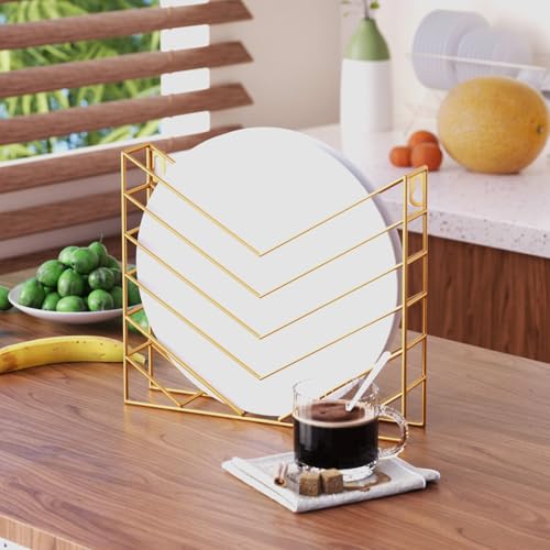 CROISSANT Black Wall Mounted File Organizer,Metal Magazine Basket, Concave Wall Mounted Magazine Rack, Suitable for Hanging File Folders for Office Living Room (Golden, 4 Pack) - color: Golden, size: 4 Pack