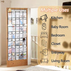 GOMAJI 35 Pockets Over the Door Shoe Organizer - color: White