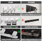 Coat Rack Wall Mount Coat Hooks - White Hook Rack with 4 Hooks Aluminum Wall Rack Hooks for Hanging Coat Hat Bag Towel Hanger Rustproof Coat Holder - color: White, size: Square 4 Hooks 1 Pack