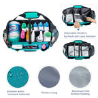 Large Cleaning Supplies Organizer-Cleaning Caddy Organizer With Handles & Shoulder Strap-Cleaning Bags for Cleaning Suppliers-Housekeepers Wearable Cleaning Tote 2023 Upgraded, Teal - color: Teal
