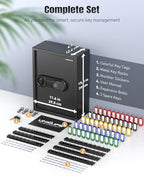 Uniclife 71 Position Key Box, Wall Mount Key Lock Box with Code and Key Lock, Fingerprint Key Cabinet with Anti-Theft Key Drop Slot & Keypad, Keys Safe for Office Hotel & Company - style: Fingerprint Lock