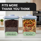 Bop Top Airtight Food Storage Containers with Lid 7 Cups / 57 oz | Kitchen Canister Sets | Air Tight Pantry Container| Pop Top Dry Food Storage Containers for Snacks, Sugar, Flour, Baking, Pasta - color: 57 oz