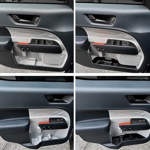 Mabett Door Side Storage Tray for Ford Maverick 2022-2025 Accessories(Not Fit 2026), TPE Front and Rear Doors Storage Insert Organizer Boxs 4PCS Set Fit Maverick(Black) - color: Black