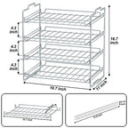 4 Tiers Stackable Can Rack Organizer, Wear-resistant Upgrade Beverage Food Can Dispenser Holder Holds up to 48 Cans for Kitchen Cabinet and Pantry (White) - color: white