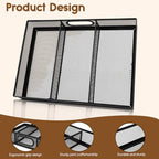 Yummy Sam 2 Pack Desk Drawer Organizer Tray, Office Drawer Organizer Tray with 2 Dividers, Metal Mesh Drawer Organizers for Desk, Desktop, Office Supplies, 12.2X8.8x2.1Inches