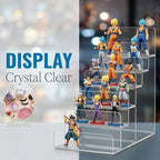 Cabilock 6-Tier Clear Acrylic Display Stand - Multi-Level Wallet Organizer for Sunglasses and Purse Display, Tiered Perfume & Cologne Stand for Men, Slim Riser for Artist Alley & Vendor Craft Show - size: 6 Tier Clear
