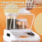 Fhiny 5.5LB Dog Food Storage Container, Airtight Pet Treat Bin Translucent Dry Food Grain Storage Barrels Sealed Bucket Moisture-Proof Plastic Cat Puppy Food Bin with Seal Locking Lid Keep Fresh - size: M:11.4"L x 7.8"W x 7.2"H