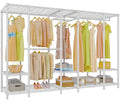 VIPEK V50 Closet Organizer System, Extra Large Heavy Duty Wardrobe Closet with Adjustable Shelves, Freestanding Clothing Rack for Bedroom, Walk-in Closet, Apartment, 1300 lbs Capacity, White - color: White