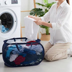 5 Pack Pop-Up Mesh Laundry Basket,5 Colors Pop Up Mesh Hamper,Open Laundry Baskets with Durable Handle Plastic Clothes Baskets for Home College Dorm Travel