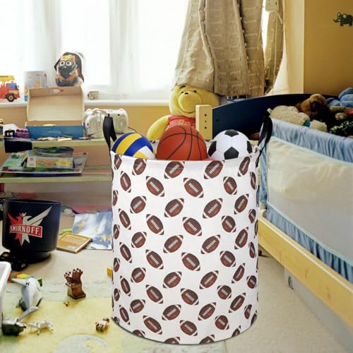 19.7" Football Laundry Basket,Kids Dirty Clothes Laundry Hamper,Waterproof Toys Storage Bin for Boys,Room Decor, Gift Baskets, Baby Nursery Hamper(Rugby) - color: Rugby