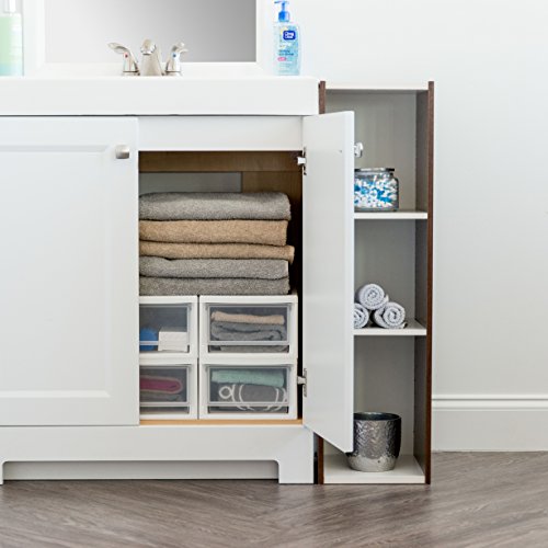 IRIS USA 6 Qt. Plastic Drawer Storage Organizer Stacking Drawers, 2-Pack, Stackable Unit with Sliding Drawer for Bedroom Kitchen Under Sink Pantry Craft Room Bathroom Dorm Office, White - size: 6 Qt., style: 2 Pack