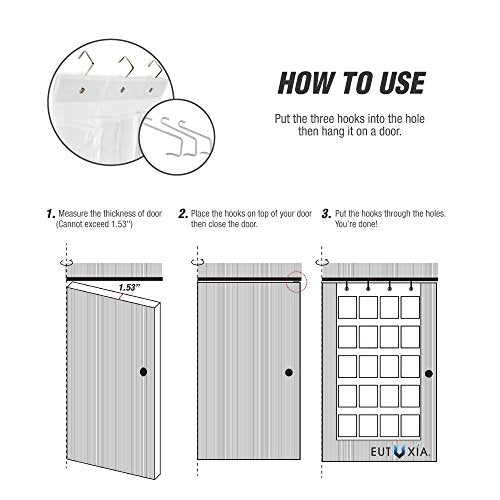 Over the Door Shoe Organizer [White/Clear] - size: 1 PK