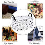 MAIZMZ Girls Empty Gift Basket Heart Print Storage Cube for Women, Closet Shelf Organizer Bins with Handles Nursery hamper Kids Toys Books Box Room Deco - color: Grey love