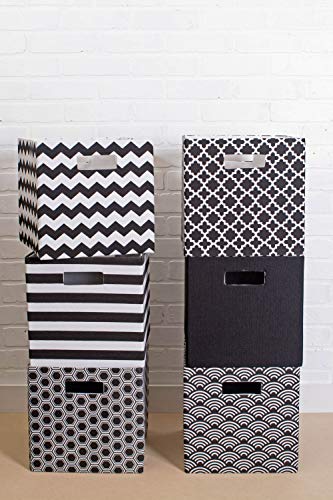 DII Poly-Cube Storage Collection Hard Sided, Collapsible Solid, Large, Black - color: Black, size: Large Square, 13x13x13"