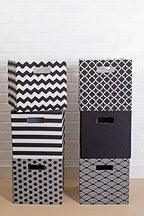 DII Poly-Cube Storage Collection Hard Sided, Collapsible Solid, Large, Black - color: Black, size: Large Square, 13x13x13"
