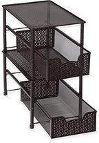 Simple Houseware Stackable Under Sink Cabinet Sliding Basket Organizer Drawer, Bronze - color: Bronze