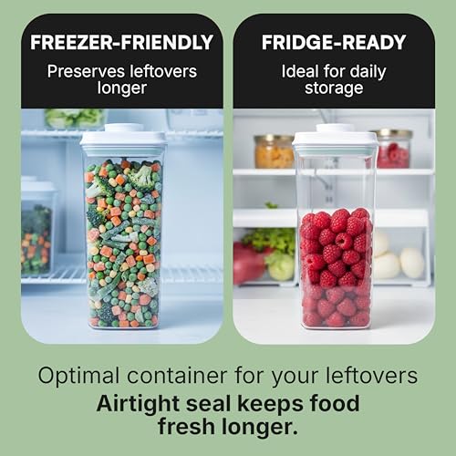 Bop Top Airtight Food Storage Containers with Lid 10.5 Cups / 84 oz | Kitchen Canister Sets | Air Tight Pantry Container | Pop Top Dry Food Storage Containers for Snacks, Sugar, Flour, Baking, Pasta - color: 84 oz