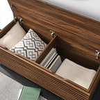 Modway Render 47" Wood Grain Storage Bench in Walnut - color: Walnut
