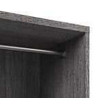 Bestar Cielo Closet Organizer, 20-inch Bark Gray and White Wardrobe for Bedroom, Mudroom, Entryway, or Kitchen Pantry - color: Bark Grey and White