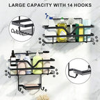 Shower Caddy 3 Pack - Shower Organizer Shelves Rack Rustproof No Drill Self Adhesive Shower Caddies with Soap Dish & Side Hooks for Bathroom Kitchen Storage, Black