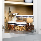NOSTA Home Rotating Lazy Susan for Refrigerator - Square Lazy Susan - Rectangular Fridge Lazy Susan Organizer - 360° Rotating Storage - Medium Size (15x11) - size: Medium (15.25 x 11in)