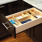 Rev-A-Shelf Customizable Drop-In Kitchen Drawer Organizer Kit for Large Utensils, Knick Knacks, & Cutlery Organization w/Adjusdable Clips, LD-4CT15-1 - size: Small
