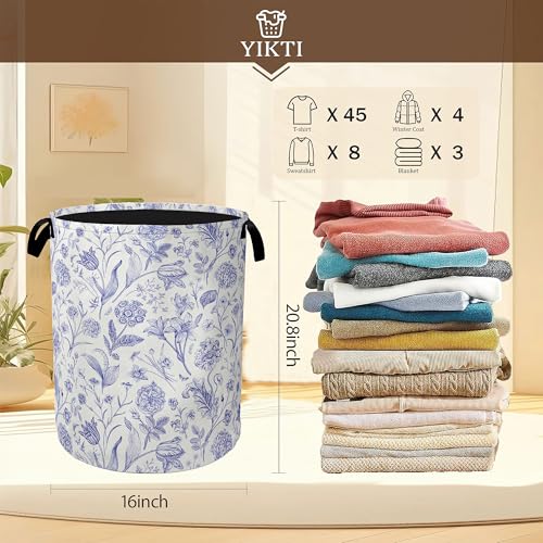 Hydrangea Flowers Laundry Basket,Rustic Floral Clothes Hamper,Oxford Cloth Collapsible Nursery Hamper Storage Organization for Bedroom,Bathroom,Office,College Dorms,16x20 Inch - color: Hydrangea Flowers