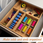 Utensil Organizer Silverware Drawer Organizer - Stackable Bamboo Flatware Caddy Cutlery Holder, Wooden Storage Boxes Tray for Bedroom,Office, Bathroom, Vanity & Garage Tool Organization(9"3"2.5") - size: 9x3x2.5inch