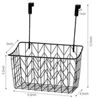 AVLA 2 Pack Over The Cabinet Door Organizer, Grid Storage Baskets with Hooks, Metal Wall Hanging Basket Holder Rack, Wire Kitchen Sink Organization Bin for Bathroom Shampoo, Body Wash