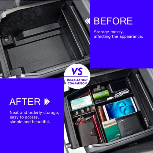 2024 2025 F150 Console Tray Center Console Organizer Tray for 2025 2022 2023 2024 Ford F150 Raptor Center Armrest Storage Box for Ford F150 2022 Accessories Armrest Storage Box((See Picture 2 & 3)) - color: big