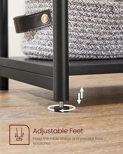 VASAGLE Side Table, Small End Table, Tall Nightstand for Living Room, Bedroom, Office, Bathroom, Classic Black ULET273B16 - color: Classic Black