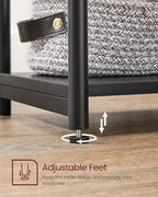 VASAGLE Side Table, Small End Table, Tall Nightstand for Living Room, Bedroom, Office, Bathroom, Classic Black ULET273B16 - color: Classic Black