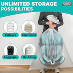 Storage Standard Large Clear Plastic Bags for Storage 6-Pack - Waterproof Extra Large Plastic Bags with Zip Ties, Heavy-Duty Cover for Pillows, Comforters, Chair Cushions & Textiles - 36 x 50 Inches - size: 36'' x 50’'