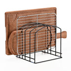 5-Slot Cutting Board Organizer, Bakeware Organizer, and Kitchen Cabinet Organizer for Baking Trays and Cookie Sheets (1pc 5 Slot for two size) - size: 1pc 5 Slots for two size