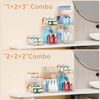 2 Pack 3 Tier Large Pull Out Bathroom Organizers and Storage,13.8″ Deep Sliding Kitchen Under Sink Organizer for Cleaning Products Storage,Acrylic Clear Bathroom inder Sink Organizer,Undersink Storage - style: 2 Pack-3 Tier
