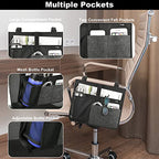 Cosmos Armrest Chair Side Organizer Bedside Caddy Organizer Bunk Bed Storage Bag Armchair Wheelchair Hanging Side Pocket Bag for Ipad, Tablet, Phone, Remote Control, Magazines, Books & Water Bottle