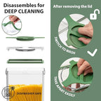 4-Pack Airtight Pantry Containers, 1.9 QT / 1.8 L Clear Food Storage Jars with Leakproof Twist-Lock Lids, Detachable Lid for Easy Cleaning, Cereal, Pasta, Rice, Oats, Snack Storage Sand - color: Sand