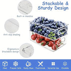 12 Pack Refrigerator Organizer Bins, 3 Sizes Stackable Clear Pantry Storage with Handles for Fridge, Freezer, Shelves, Drawer, Snack Organizer for Home & Kitchen - size: 12 Pack