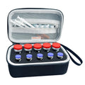 Insulin Peptide Vial Storage Case - Vial Holder for Fridge - 10 Slots Insulin Vial Case for 10ml and 3ml Vials，Black，（case only）