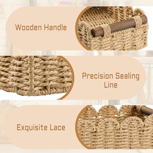 Storage Basket Wicker Baskets for Organizing Toilet Paper Storage Basket for Toilet Tank Top,Beige - color: Beige