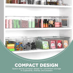 Utopia Home - Tea Bag Organizer With Lids, (2 Pack) Clear Pantry Storage Box - Stackable Partition Organizers or Holder With Lids For Drawers, Countertops, Fridge, Kitchen, Snack & Spice Organization - size: Pack of 2