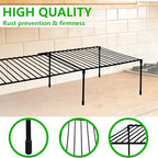 Freezer Shelf Rack - Expandable Freezer Shelves Shelf with Anti-Slip Feet, Adjustable Wire Racks for Cabinets, Top Freezer, Kitchen Pantry, Counter, Spice & Dish Cupboard Storage