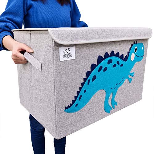 CLCROBD Foldable Large Kids Toy Chest with Flip-Top Lid, Collapsible Fabric Animal Toy Storage Organizer/Bin/Box/Basket/Trunk for Toddler, Children and Baby Nursery (Lion) - color: Lion