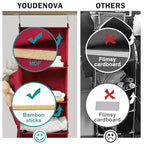 YOUDENOVA Hanging Closet Organizer and Storage, 6-Shelf Closet Hanging Storage Shelves, Dark Red - color: Dark Red