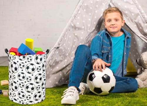Kids Laundry hamper Baby Hamper for Nursery Boy and Girl Hamper Cute Kids Toys Storage Bin Organizer Soccer Room Decor for Home(Soccer) - color: Soccer