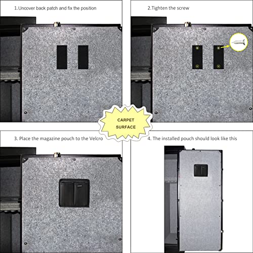 Double/Triple Magazine Pouch,Storage Pouch with Adhensive Tape, Fabric Mag Holder for Gun Safe Organization Accessory - color: Double Pouch