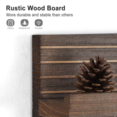 Lwenki Decorative Key Holder for Wall with Shelf, Entryway Shelf with Hooks Holds Leashes, Jackets and Glasses – Sturdy Wood Keyholder Entrance Hanger with Mounting Hardware (Brown, Medium) - color: Brown, size: Medium