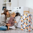 Odonata Slim Laundry Hamper Handles Collapsible Laundry Basket Thin Dirty Clothes Basket Narrow Laundry Bag Foldable Dirty Hamper 48L (Palm) - color: Palm